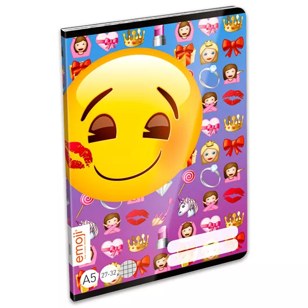 Emoji: caiet cu pătrăţele - A5, 27-32