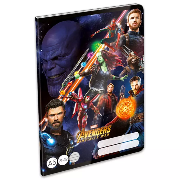 Avengers: Infinity War vonalas füzet - A5, 21-32