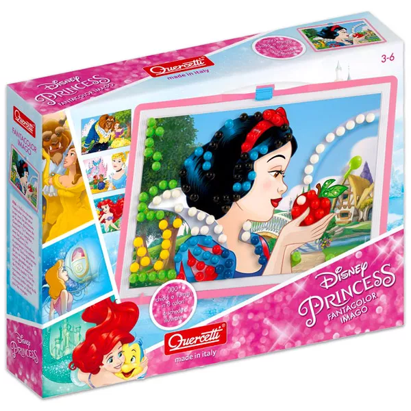 Quercetti: FantaColor Disney hercegnők 300 darabos pötyi játék - 10 mm