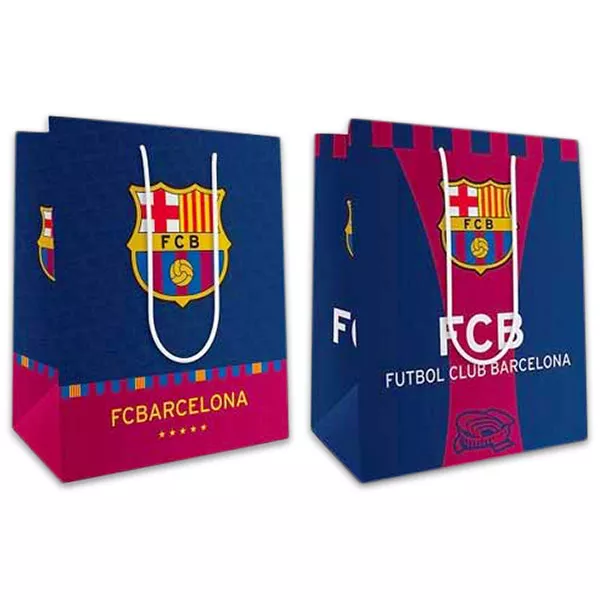 FC Barcelona: közepes díszzacskó - 23 x 10 x 18 cm, többféle
