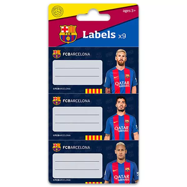 FC Barcelona: etichete caiete - 9 buc.