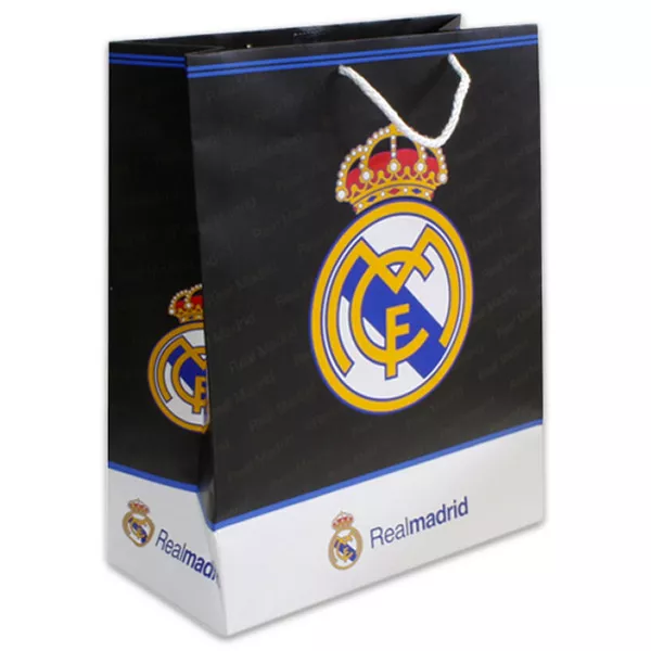 Real Madrid: pungă cadou mediu - 23 x 18 x 10 cm