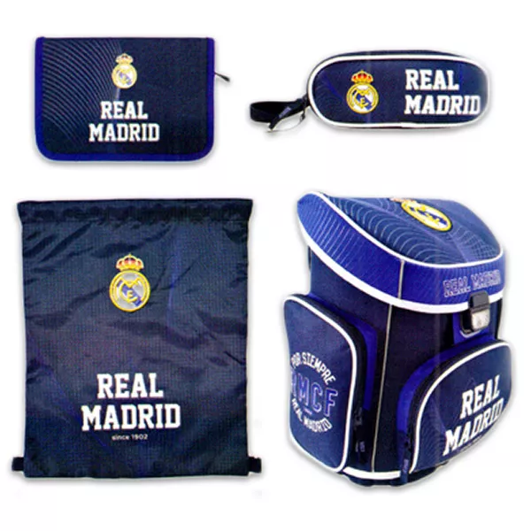 Real Madrid: négyrészes ergonomikus iskolatáska szett 