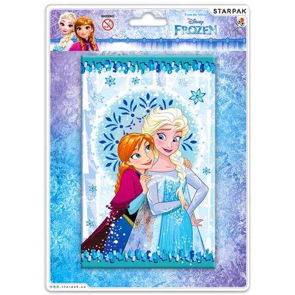 Prinţesele Disney: Frozen jurnal cu model fulgi de zăpadă - albastru
