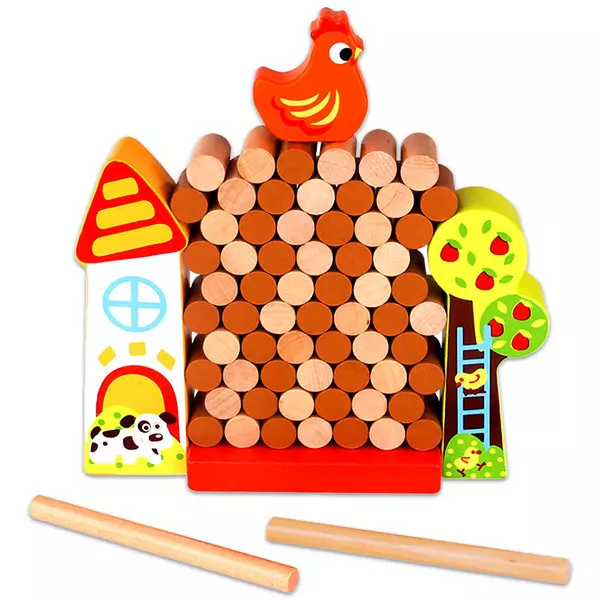 Tooky Toy: Farm mintás jenga játék