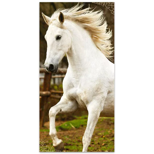 Fehér lovas törölköző
