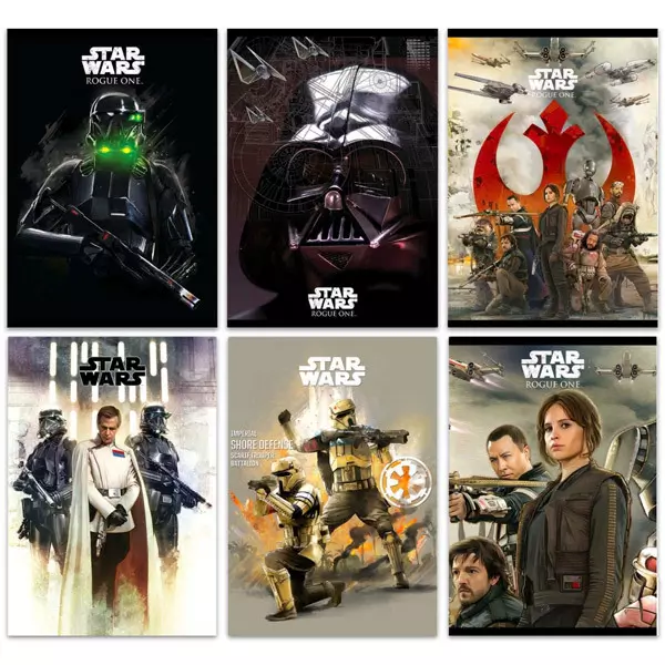 Star Wars: Zsivány Egyes sima füzet, többféle - A4, 80-32