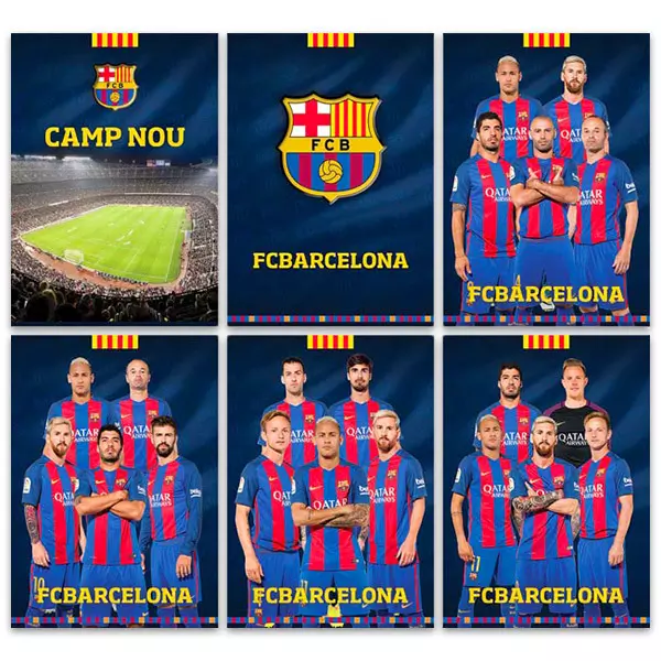 FC Barcelona: négyzetrácsos füzet - A4, 87-54