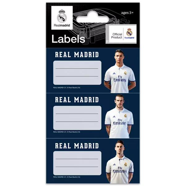 Real Madrid: etichete caiete - 9 buc.