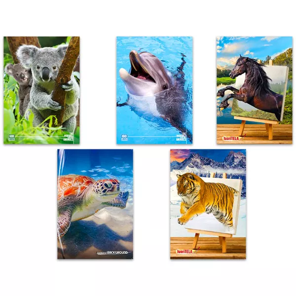 Wild Animals: négyzetrácsos füzet - A5, 27-42, többféle