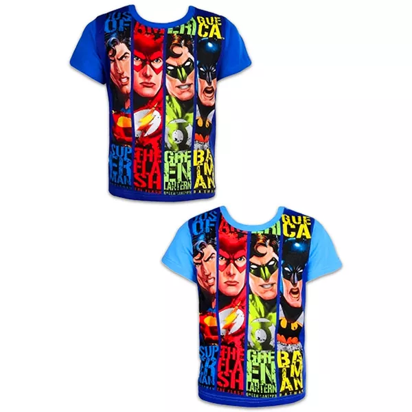 Justice League: tricou cu mânecă scurtă - mărime 104, în două culori