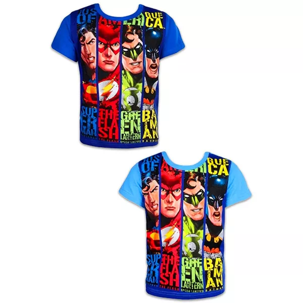 Justice League: tricou cu mânecă scurtă - mărime 110, în două culori