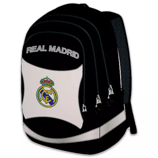 Real Madrid: 3 rekeszes hátizsák - fekete-fehér