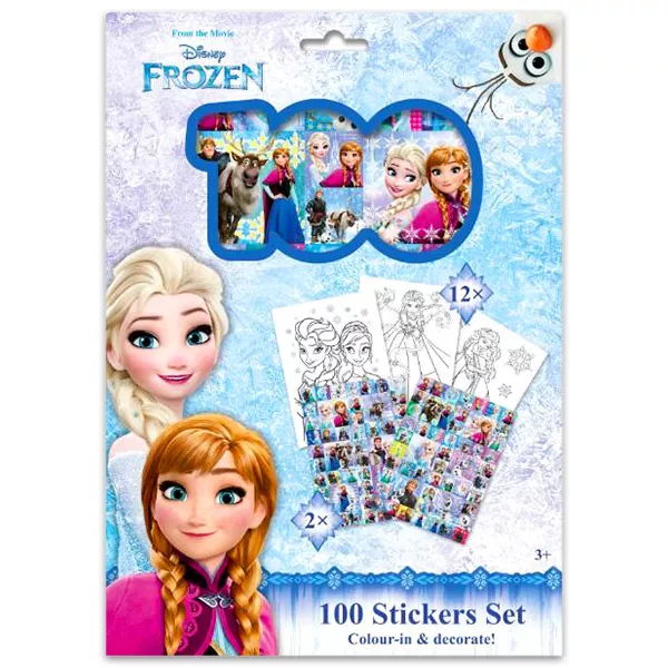 PrinţeseleDisney: Frozen set creativ cu 100 abţibilduri
