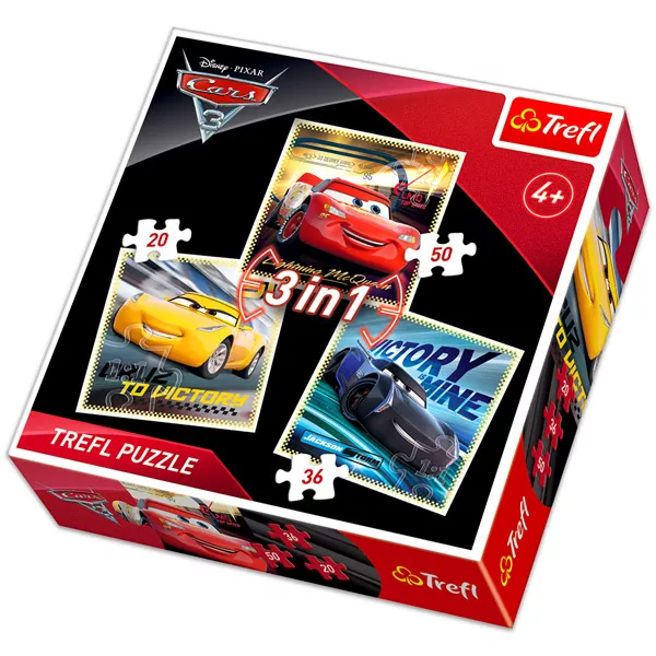 Trefl: Cars - puzzle 3-în-1