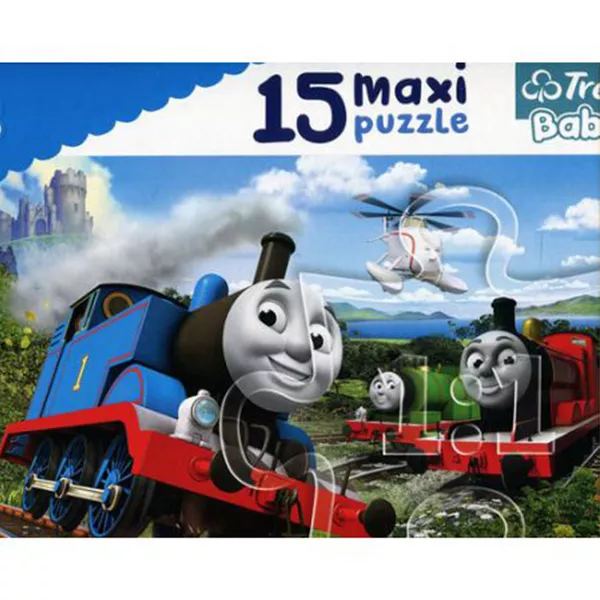 Trefl Baby: Thomas şi prietenii săi - Locomotive puzzle maxi cu 15 piese