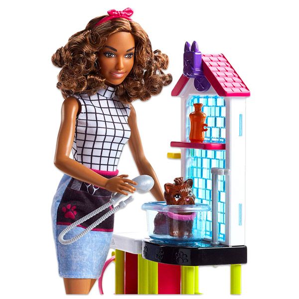 apparatus bond Charles Keasing Barbie Careers: Set de joacă - Barbie coafor canin - Tulli.ro