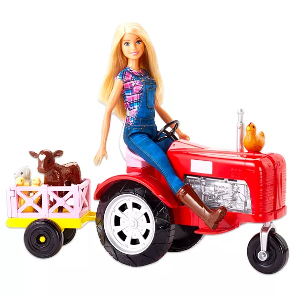 Barbie: Păpuşă Barbie fermier cu tractor