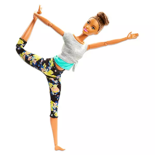 Barbie Made To Move: Barbie flexibilă cu păr brunet - yoga