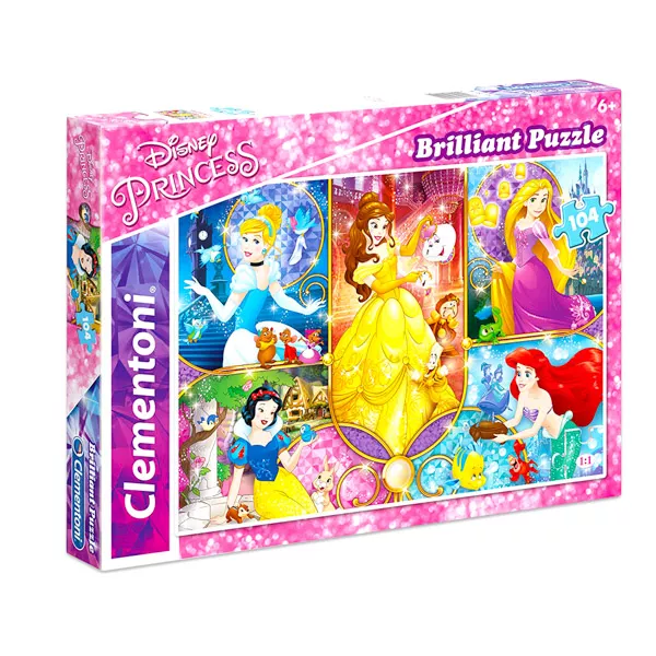 Clementoni: Prinţesele puzzle briliant cu 104 piese