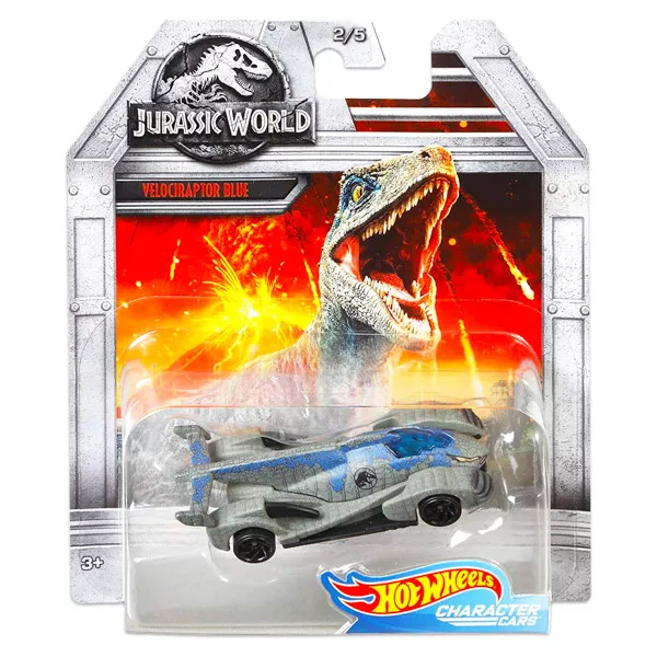 Hot Wheels Jurassic World: Maşinuţă Velociraptor - albastru