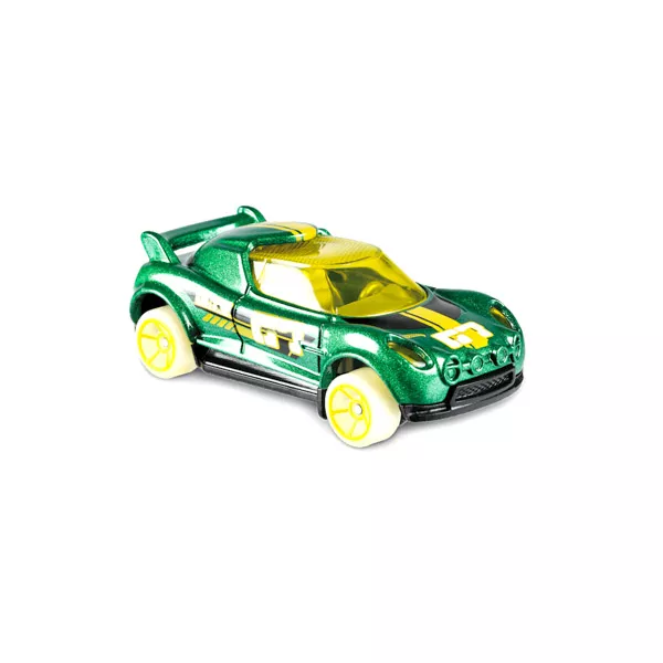 Hot Wheels Glow Wheels: Maşinuţă Hi-Beam - verde