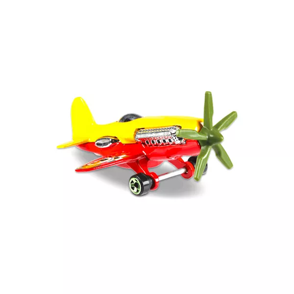 Hot Wheels Daredevils: Avion Mad Propz - roşu-galben