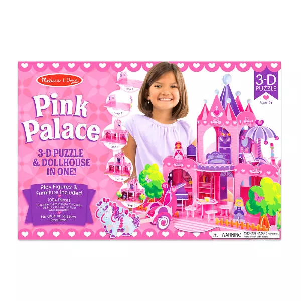 Melissa and Doug: pink palota 3D puzzle