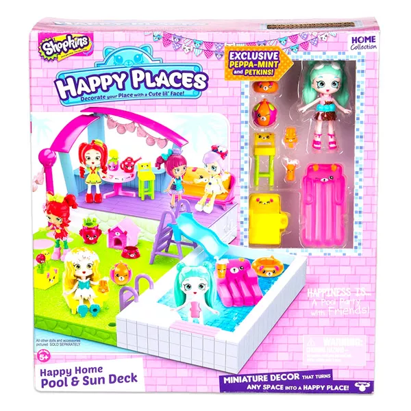 Shopkins: Happy Places - medencés játékszett