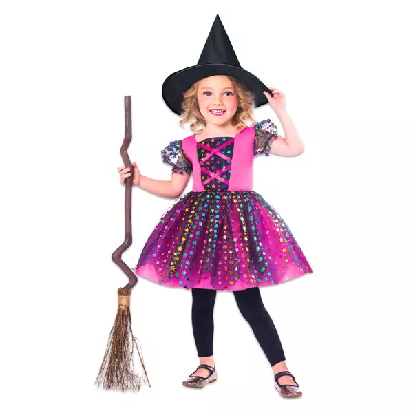 Costum Vrăjitoare curcubeu - mărime 104, 3-4 ani