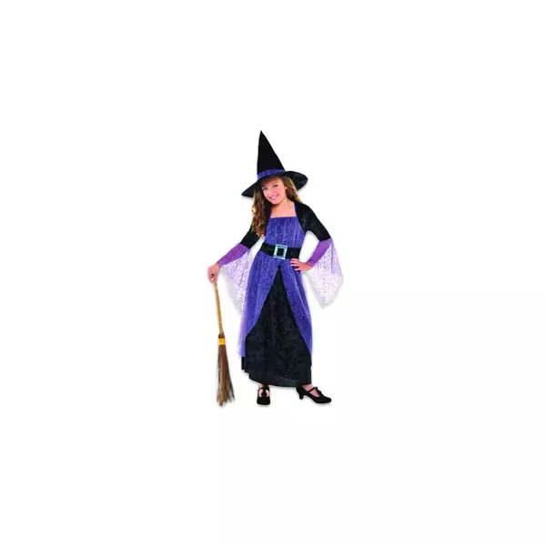 Costum Vrăjitoare de culoare mov - mărime 110, 4-6 ani