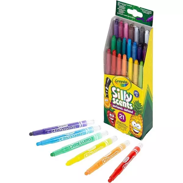 Crayola Silly Scents: Illatos, csavarható viaszkréta - 21 darabos