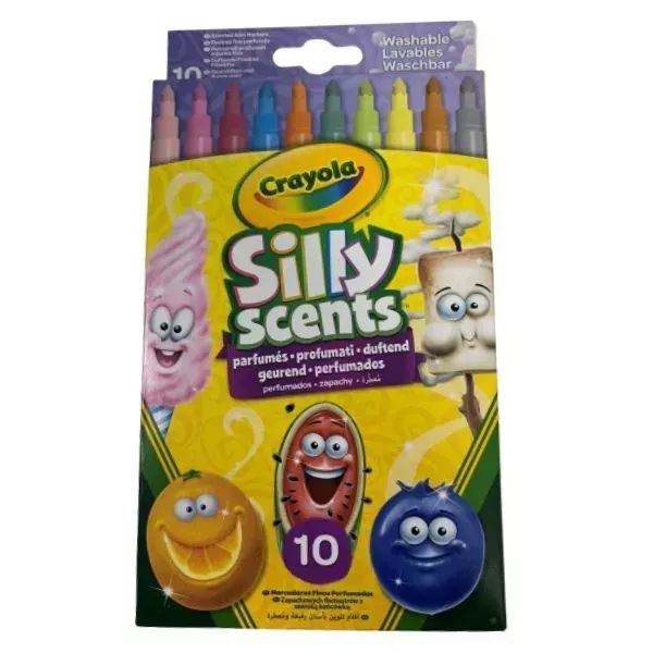 Crayola Silly Scents: Illatos, vékony filctoll készlet - 10 db-os akciós termékkép 1