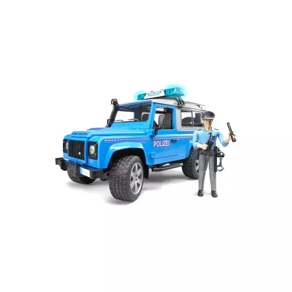 Bruder: Land Rover Defender maşină de poliţie cu poliţist şi echipament