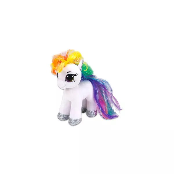 TY Beanie Boos: Starr figurină ponei de pluş - 15 cm, alb