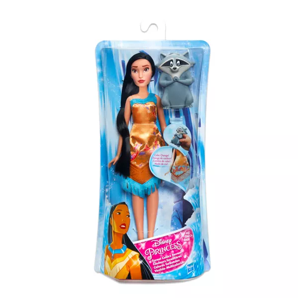 Prinţesele Disney: Păpuşă Pocahontas în rochie care îşi schimbă culoarea