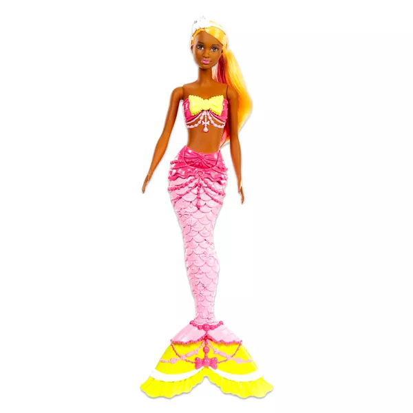 Barbie Dreamtopia: narancssárga hajú sellő baba