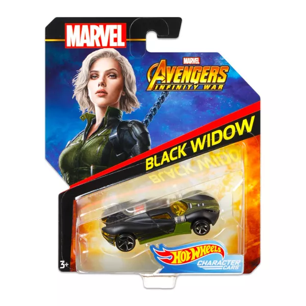 Hot Wheels Marvel Character Cars: Răzbunătorii - Maşinuţa Black Widow
