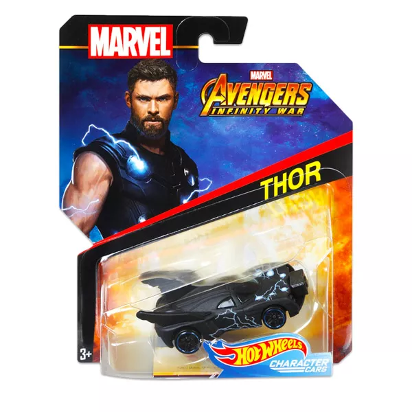 Hot Wheels Marvel karakter kisautók: Bosszúállók - Thor