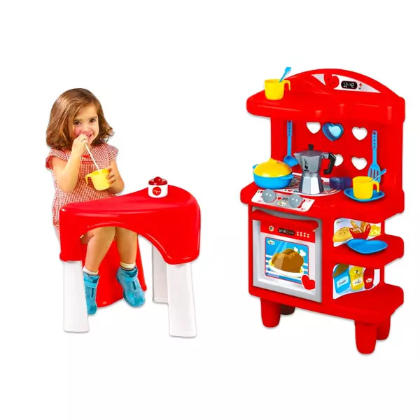 Bialetti: bucătărie de jucărie cu masă şi scaun
