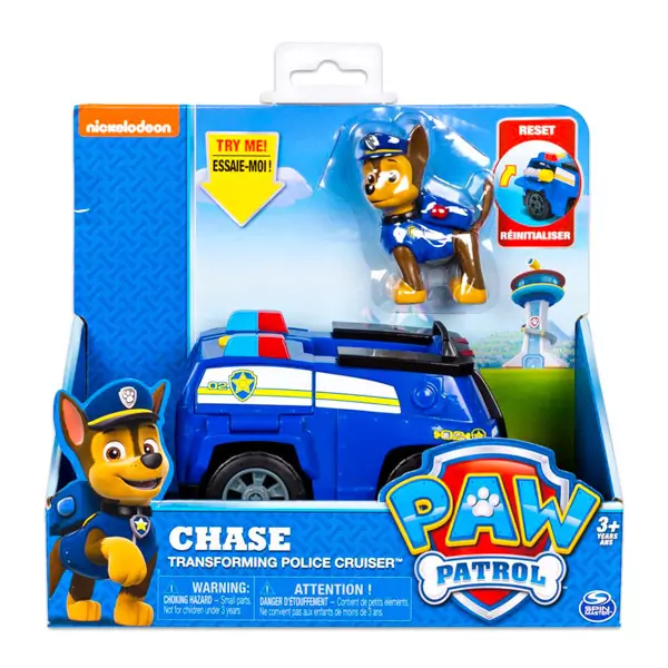 Paw Patrol: Chase şi maşina de misiune care poate fi transformat