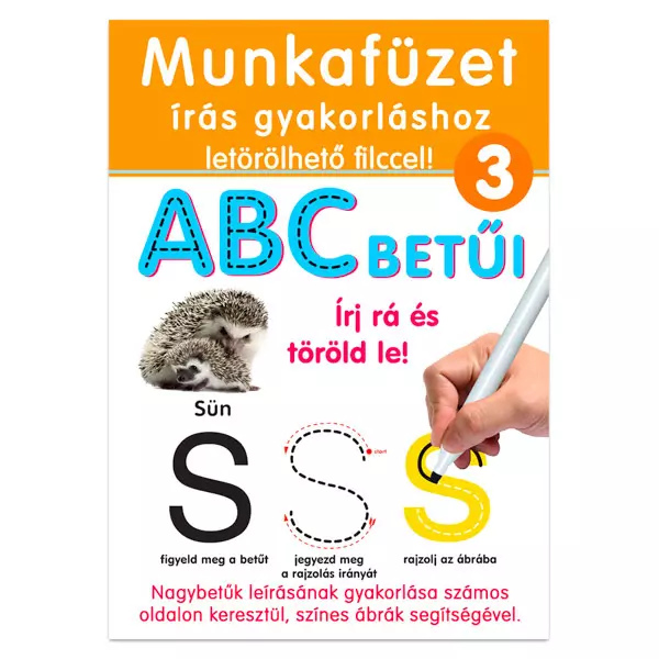 Scrie şi şterge: Literele alfabetului - caiet de lucru în lb. maghiară