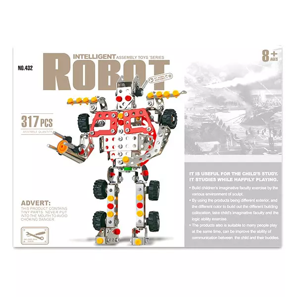 Robot - set de construcţie metalică cu 317 piese