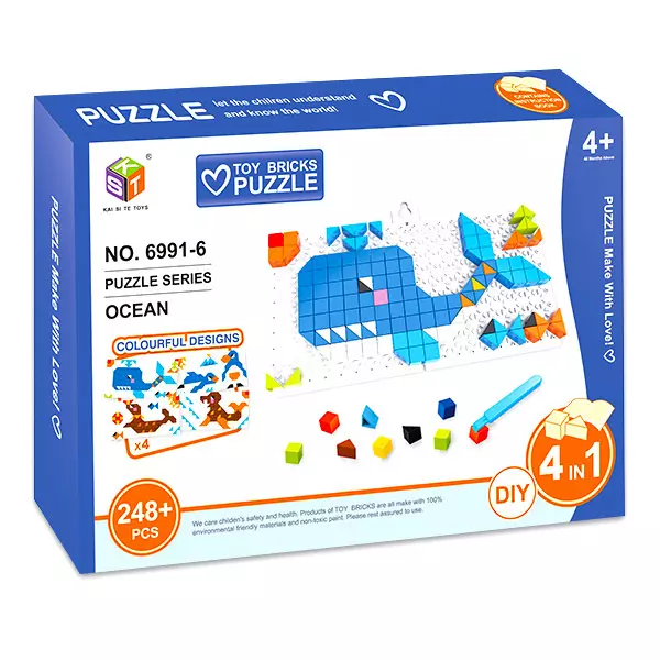 Animalele oceanice - puzzle 3D cu 248 piese