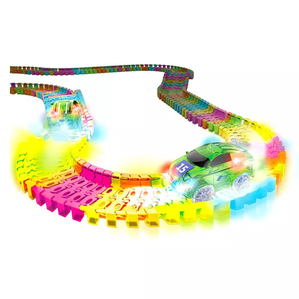Neon Glow Twister Tracks: Circuit Race Series 221