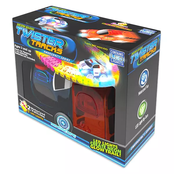 Neon Glow Twister Tracks: Emergency Series autók