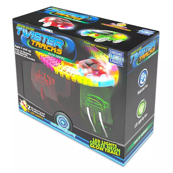 Neon Glow Twister Tracks: Race Series autók