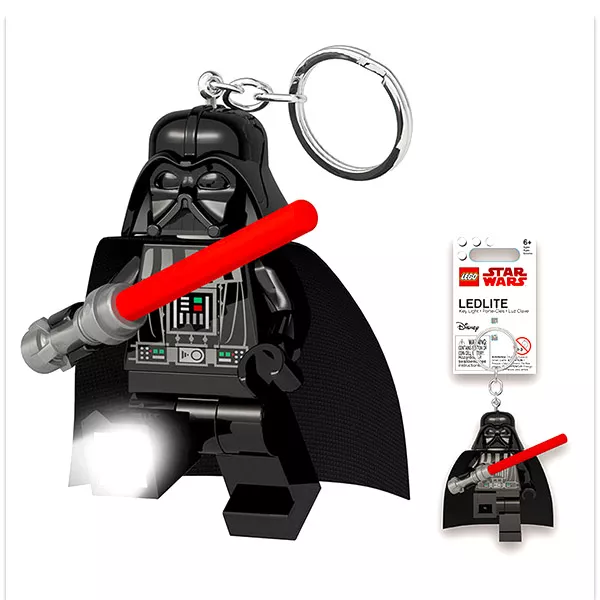 LEGO: Darth Vader cu sabie de lumină - breloc cu lumină