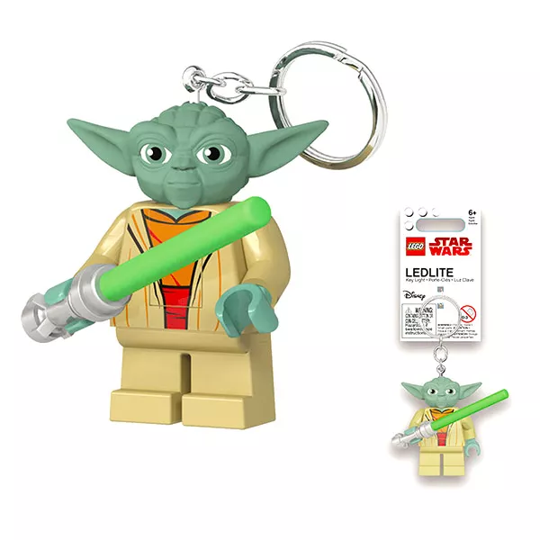 LEGO: fénykardos Yoda világító kulcstartó 