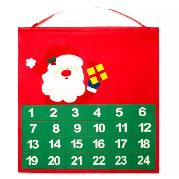 Calendarul de crăciun cu model de Moș Nicolae